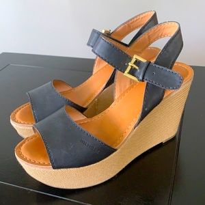 Tommy Hilfiger Black wedge heels